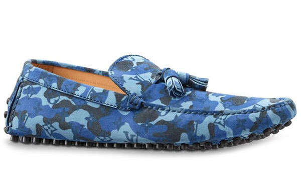 Кроссовки palm spring moccasin shoes 'blue camo with logo monogram' Louis Vuitton, синий — фото 2