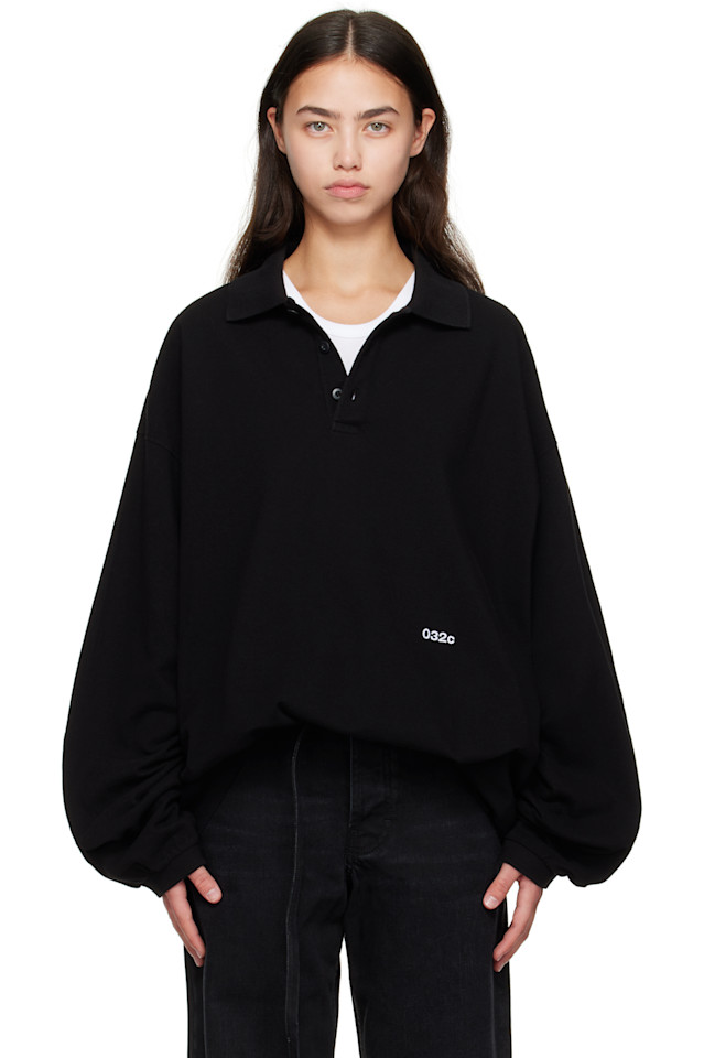 

032C Black speed devil ls polo