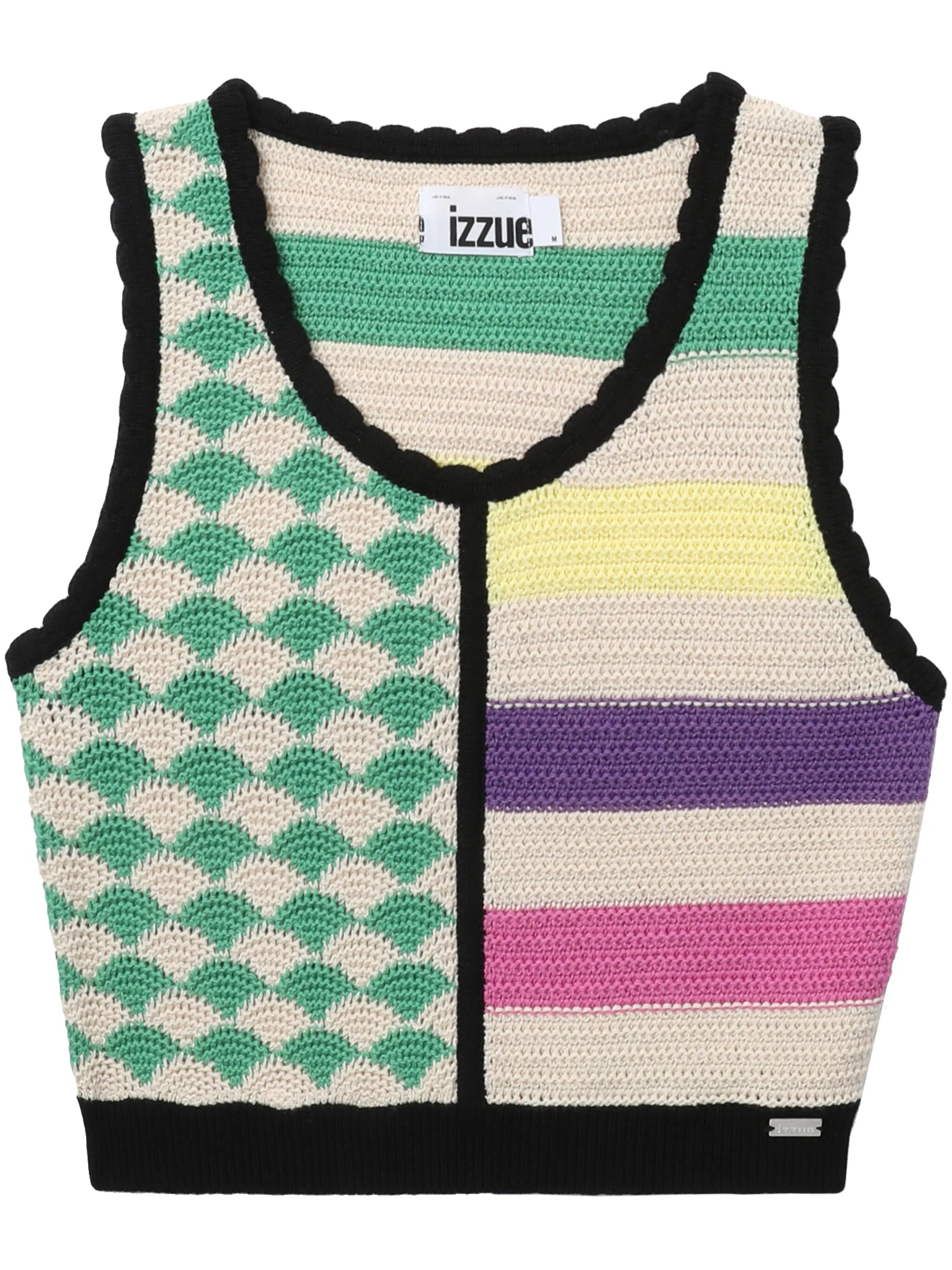 

Укороченный топ со вставками Izzue, белый