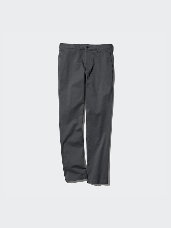 

Облегающие брюки-чинос длинные Uniqlo, серый