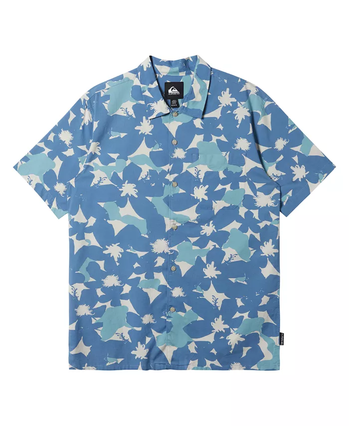 

Мужская повседневная рубашка с коротким рукавом Beach Club Quiksilver, синий