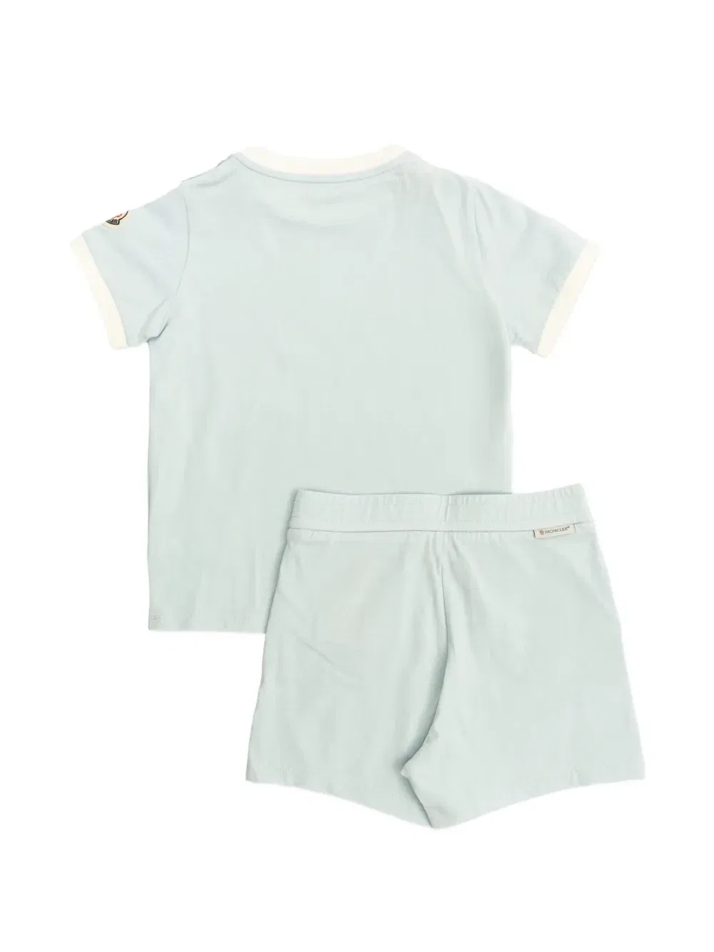 Комплект из футболки и шорт с логотипом Moncler Enfant, синий — фото 2