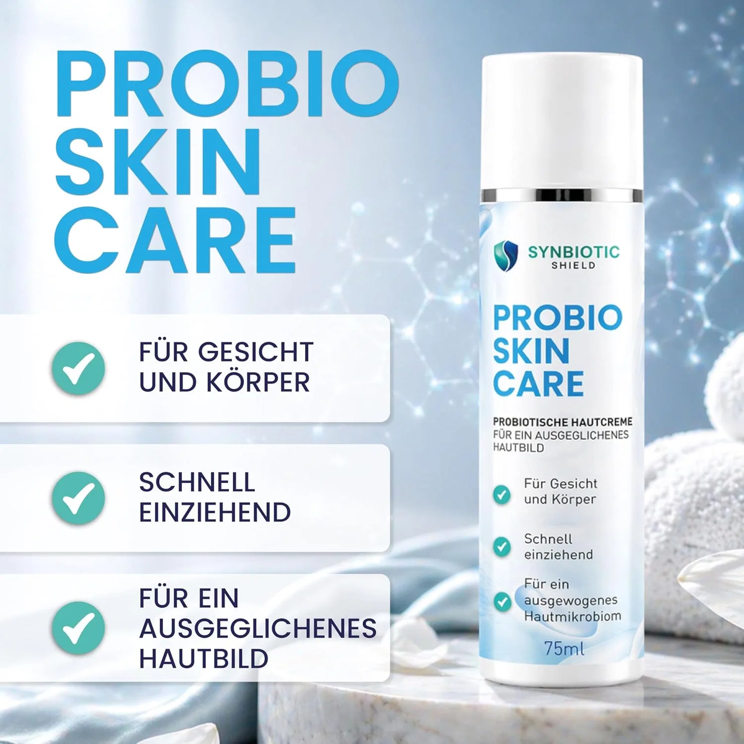 Крем для лица Synbiotic Shield — Пробиотический и тела Probio Skin Care, 75 мл — фото 2