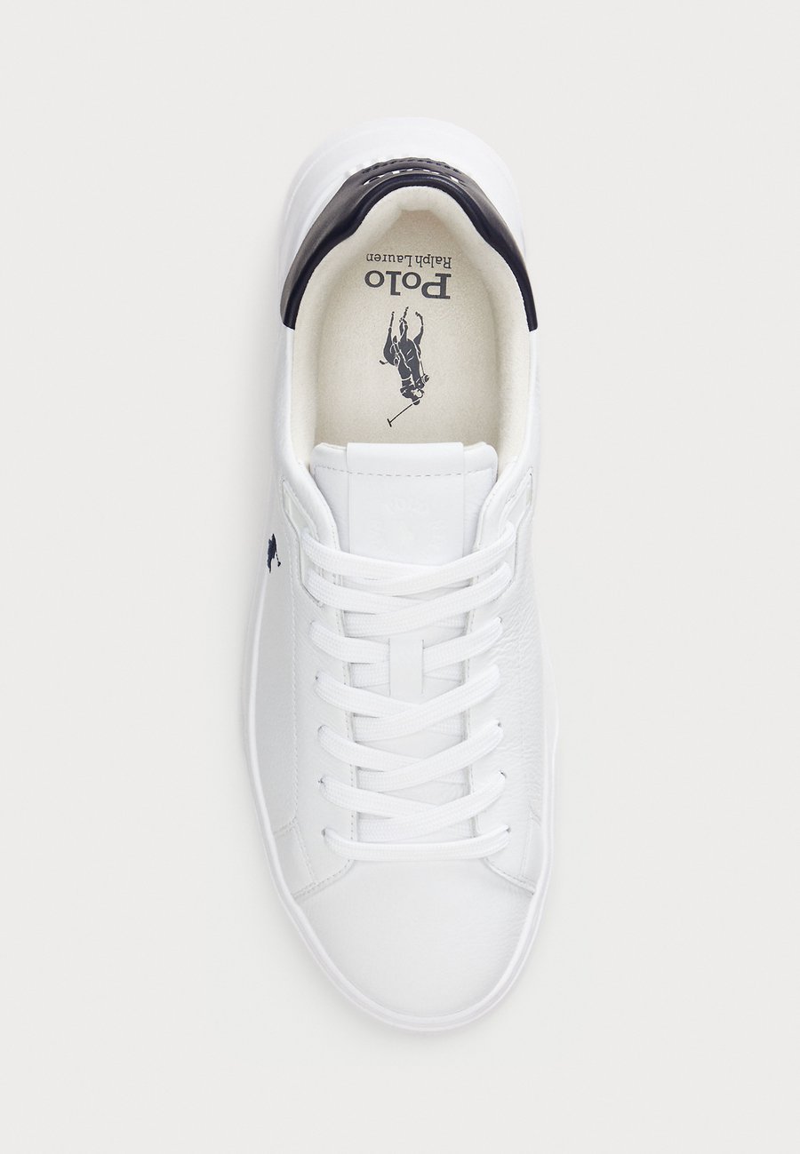 Кроссовки Polo Ralph Lauren RLITE COURT TUMBLED LEATHER SNEAKER, White/Navy/White — фото 4