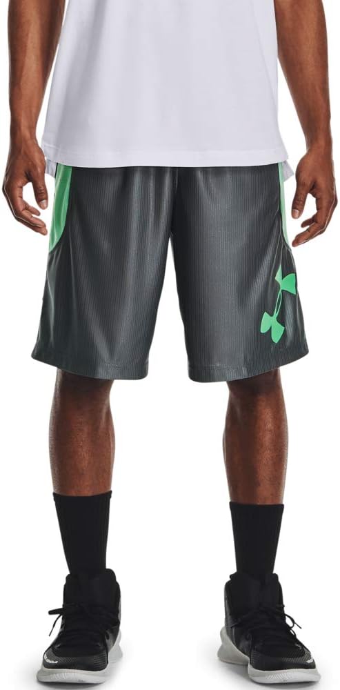 

Under Armour мужские баскетбольные шорты Perimeter, Pitch Gray (013)/Matcha Green