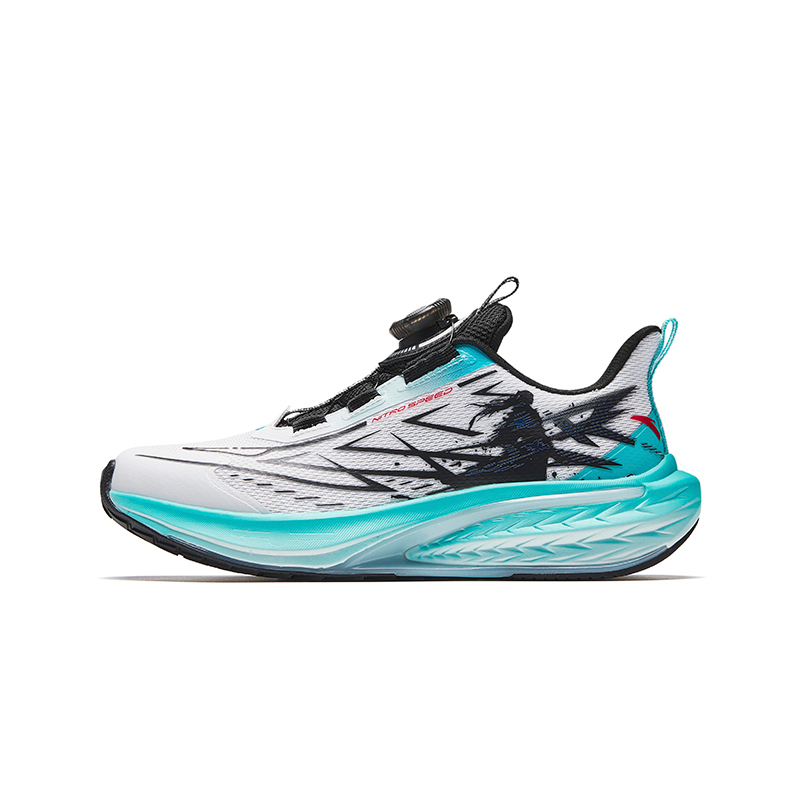 Детские кроссовки для бега Lurid Wave Mesh Rebound Breathable Lightweight Cushioning Low top Antakids, anta белый/danube синий-2 — фото 3