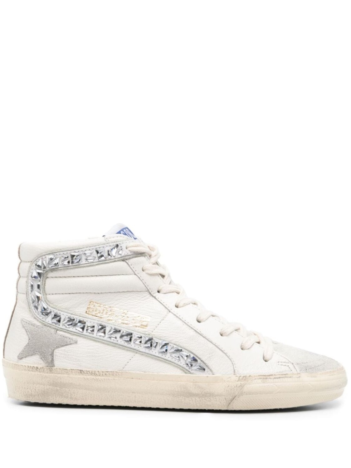 

Golden Goose кеды Slide с кристаллами, белый