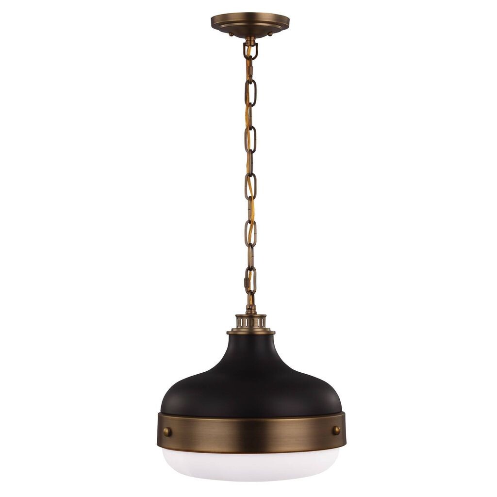 

Подвесной светильник Cadence, черный матовый и состаренная латунь, 2 лампочки Elstead Lighting