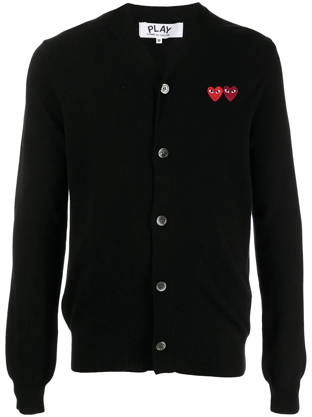 

Кардиган Double Heart Comme Des Garçons Play, черный