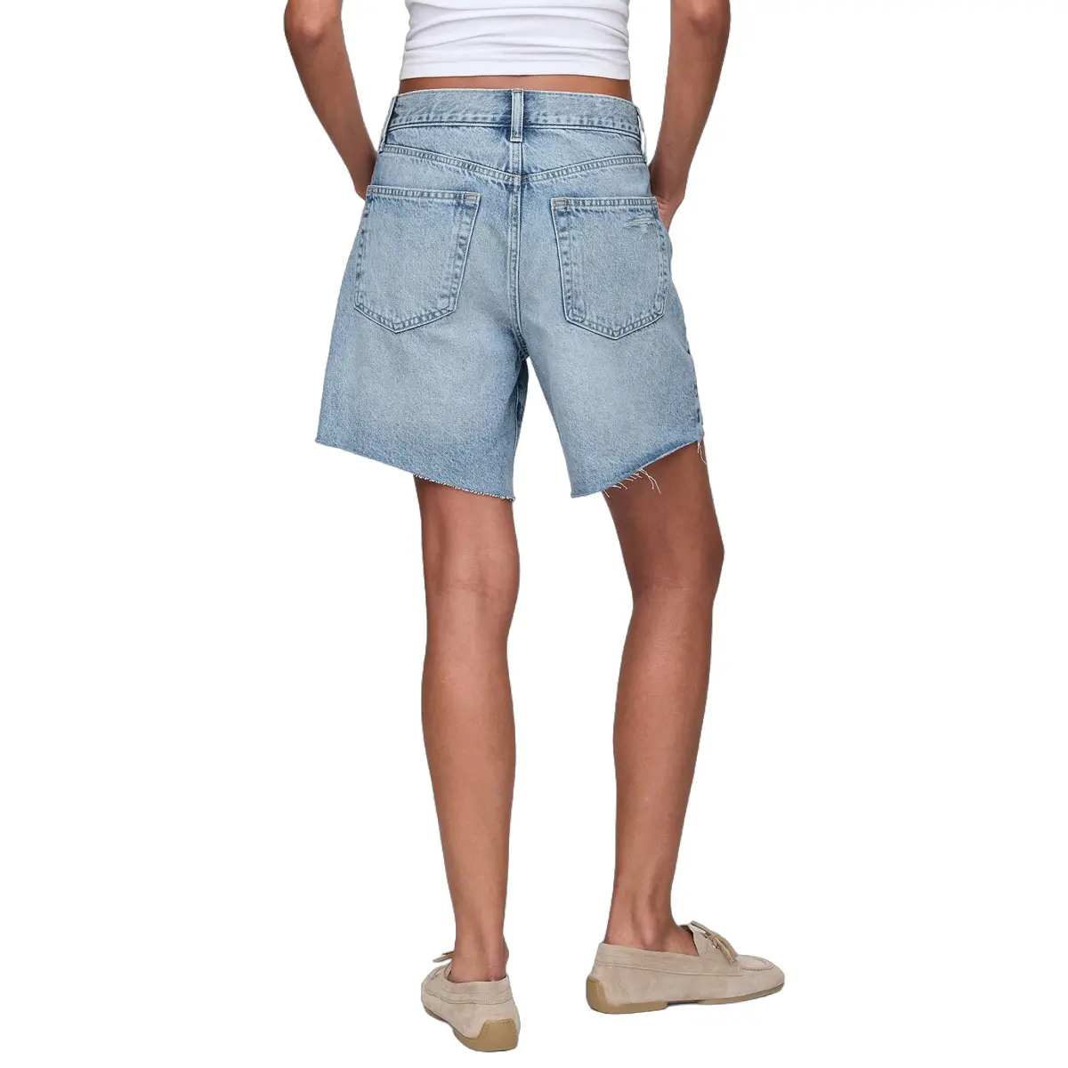 Джинсовые шорты женские светлая стирка GAP, Light Washed — фото 3