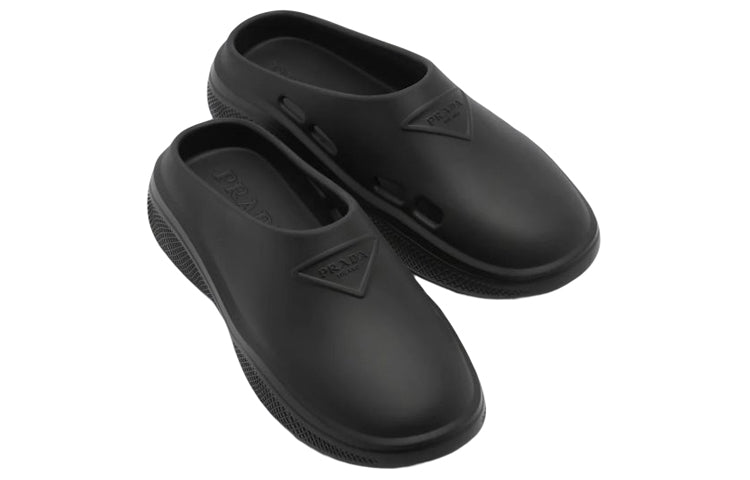 Тапочки (WMNS) PRADA Foam Rubber Mules 'Black' 1S811M_3LKD_F0002_F_025, черный — фото 2