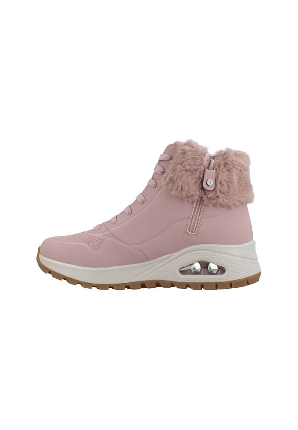 Зимние ботинки женские Skechers с меховой опушкой, розовый — фото 2