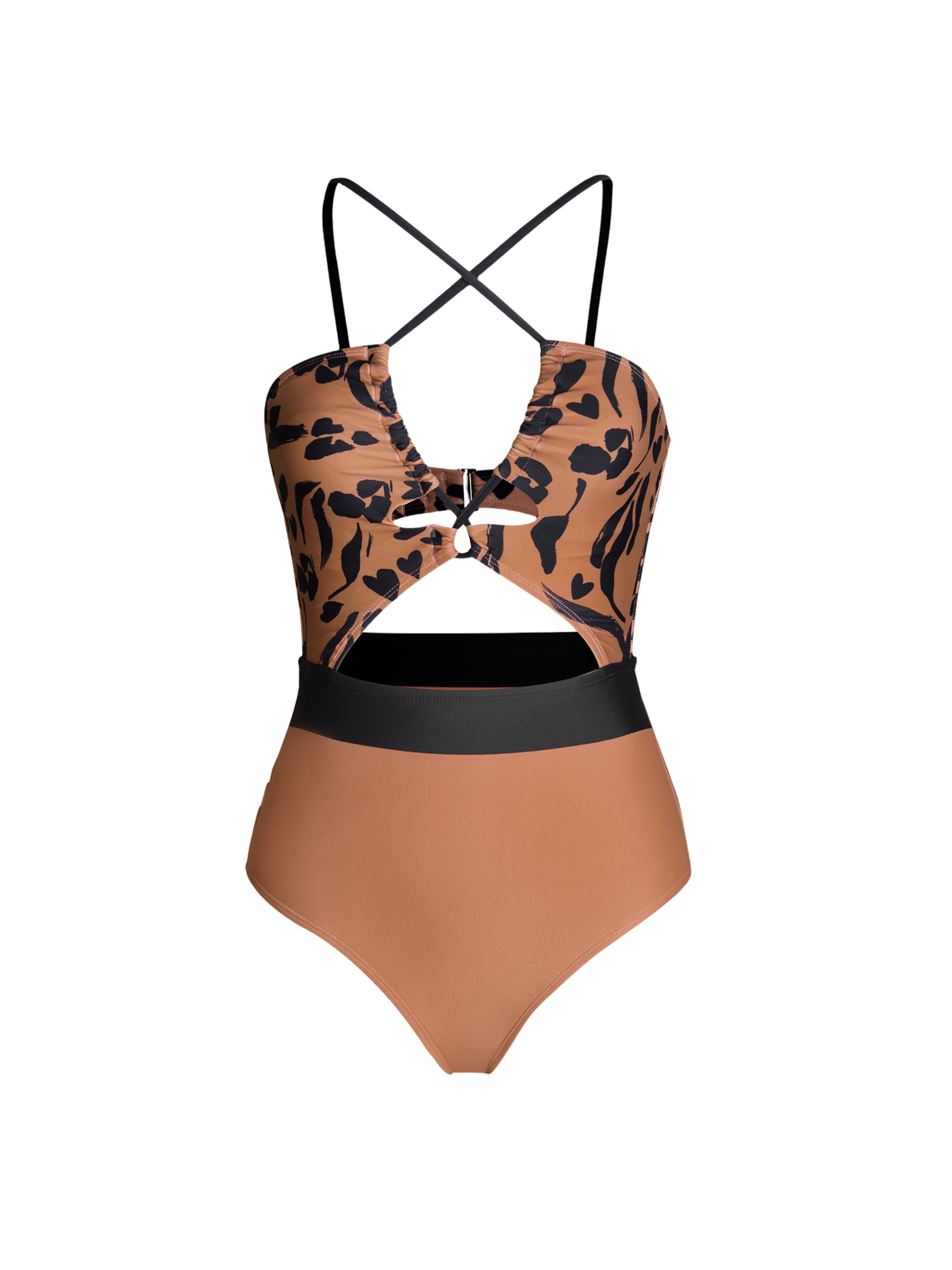 

Cupshe Купальник-бралетт 'Brown-ASL0311EA/Black-DAA12E2F002AA' в коричневом цвете, Коричневый, Cupshe Купальник-бралетт 'Brown-ASL0311EA/Black-DAA12E2F002AA' в коричневом цвете