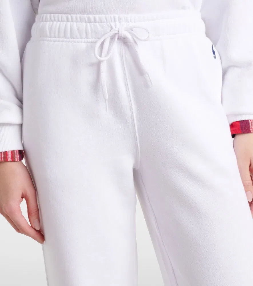 Спортивные штаны из хлопкового флиса Polo Ralph Lauren, белый — фото 4