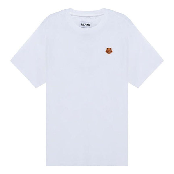 

Футболка men's ss22 small tiger head embroidered logo round neck short sleeve white Kenzo, белый