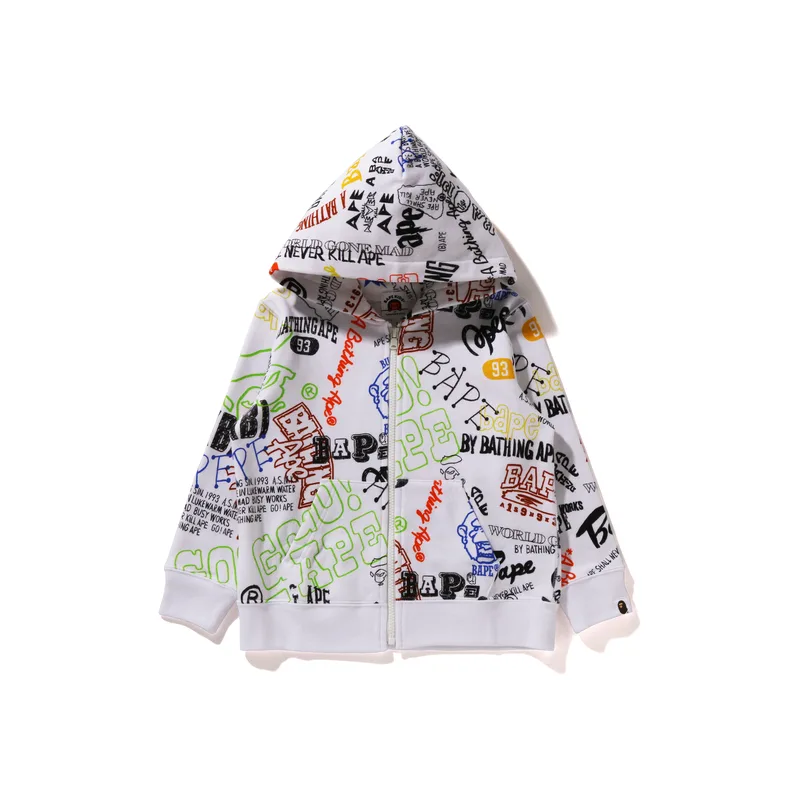 Толстовка SS24 для детей A BATHING APE, White WHX