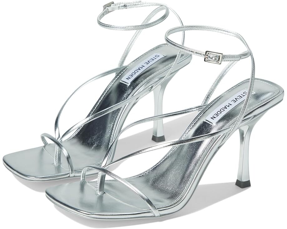 

Сандалии Steve Madden Annie Heeled, серебряный