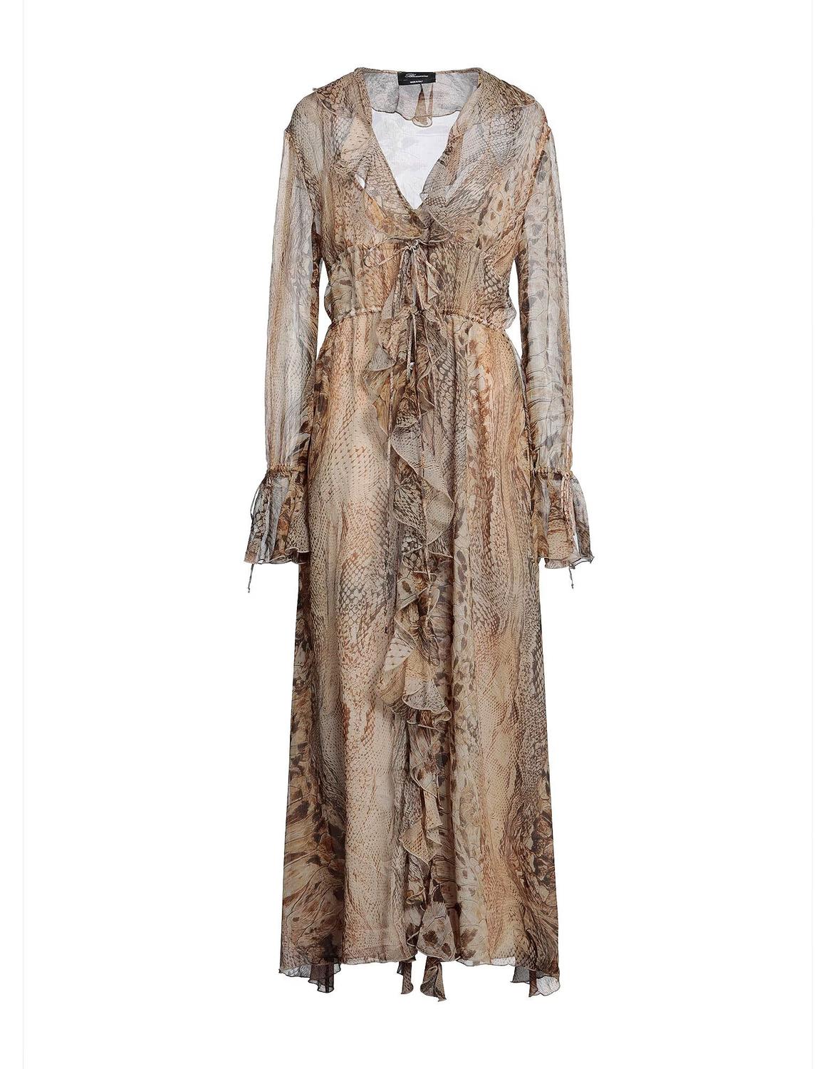 

Макси платье Blumarine, бежевый