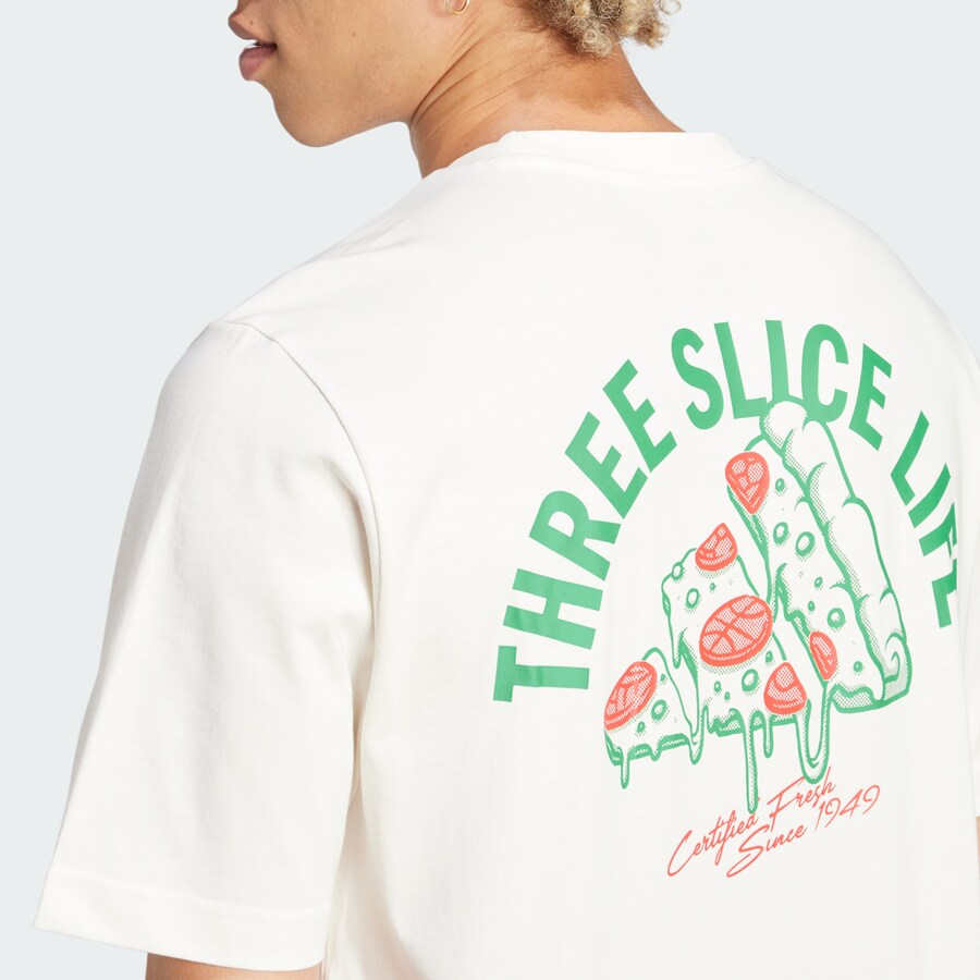 Рубашка для выступлений ADIDAS SPORTSWEAR Lounge Pizza Graphic, белый — фото 4