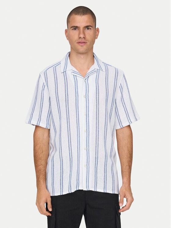 

Рубашка обычного кроя 22025659 Only & Sons, белый