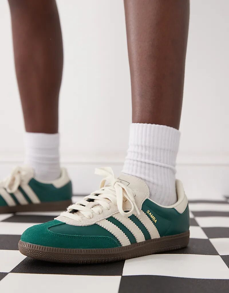 

Кроссовки Samba OG зеленого и бежевого цветов adidas Originals