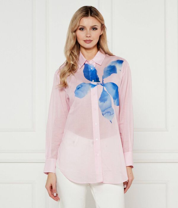 

Рубашка вода flower_lacroix Relaxed fit Desigual, розовый