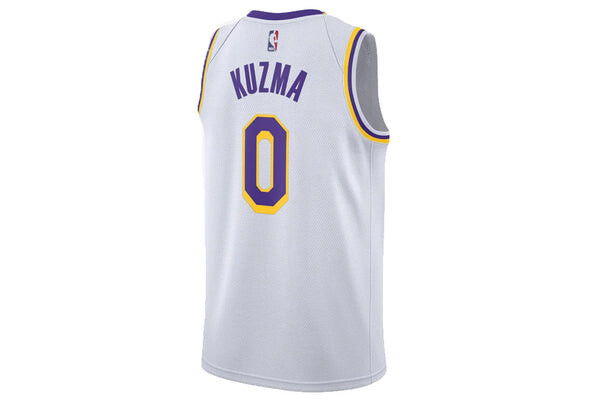 Спортивная футболка nba basketball jersey/vest sw fan edition los angeles lakers kuzma 0 jersey white Nike, белый — фото 2