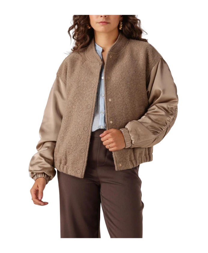 

Атласная куртка "Балтимор" цвета таупе Nukus, бежевый