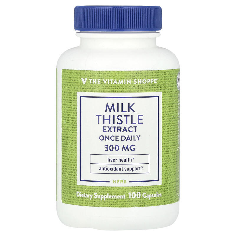 

The Vitamin Shoppe, Экстракт расторопши, 300 мг, 100 капсул