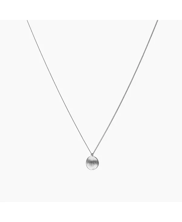 

Элегантное ожерелье из стерлингового серебра с позолотой 18 карат в форме диска Мадлен Bearfruit Jewelry, silver