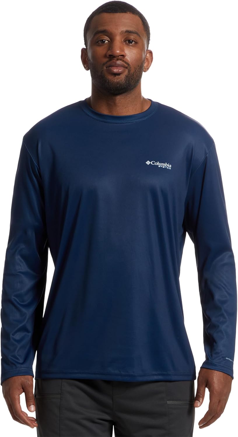 

Columbia мужская футболка с длинным рукавом Terminal Tackle PFG Fish Star, Collegiate Navy/White Trout, Белый, Columbia мужская футболка с длинным рукавом Terminal Tackle PFG Fish Star, Collegiate Navy/White Trout