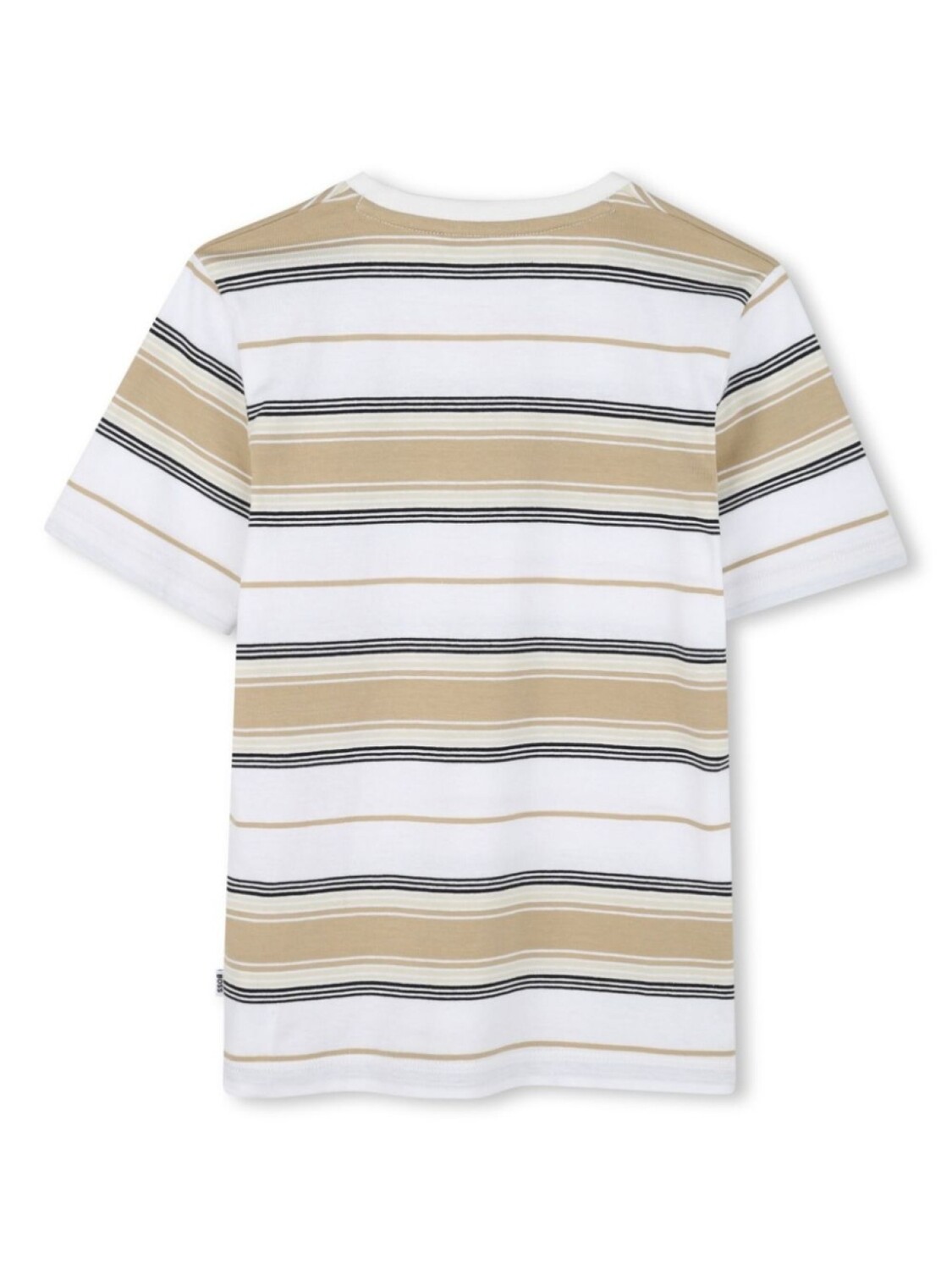 BOSS Kidswear полосатая футболка с логотипом, нейтральный — фото 2