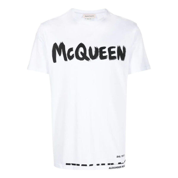

Футболка graffiti t-shirt 'white' Alexander Mcqueen, белый