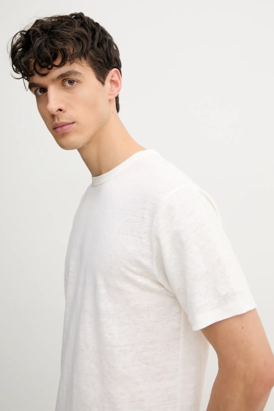 

Льняная футболка Mc2 Saint Barth, бежевый