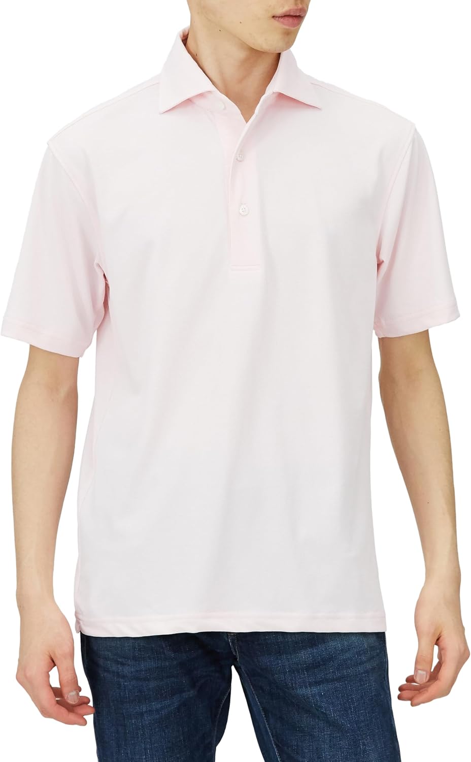 

Мужская рубашка-поло Denislas Edwin EDB609, с коротким рукавом, светло-розовый