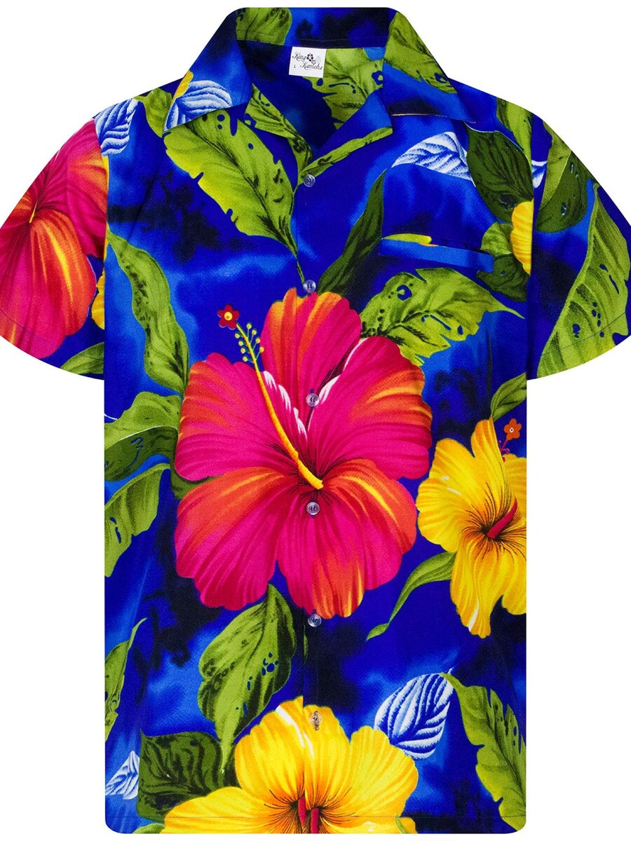 

Рубашка King Kameha Hawaiian Big Flower, темно-синий