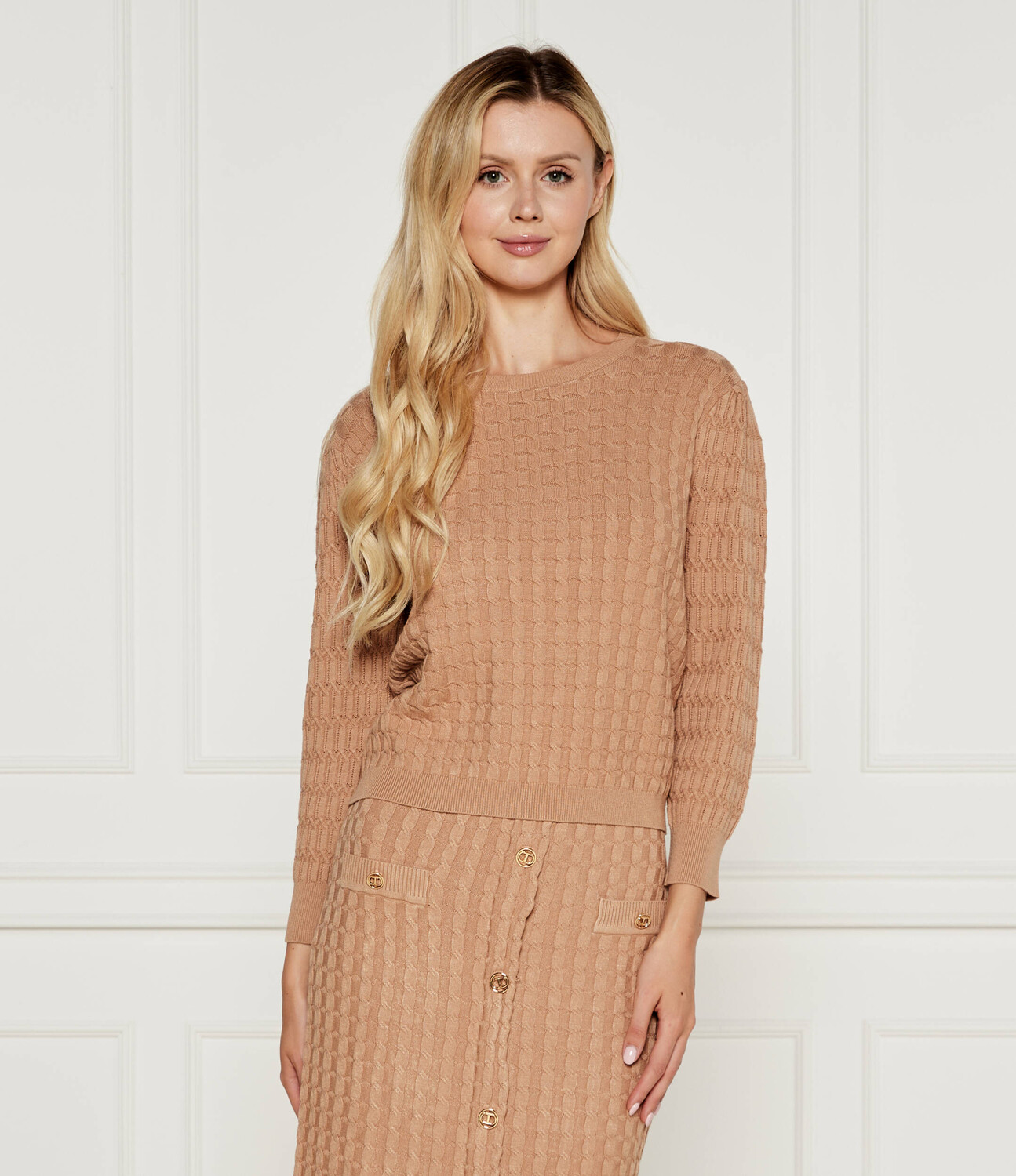 

Свитер TWINSET Loose fit, коричневый