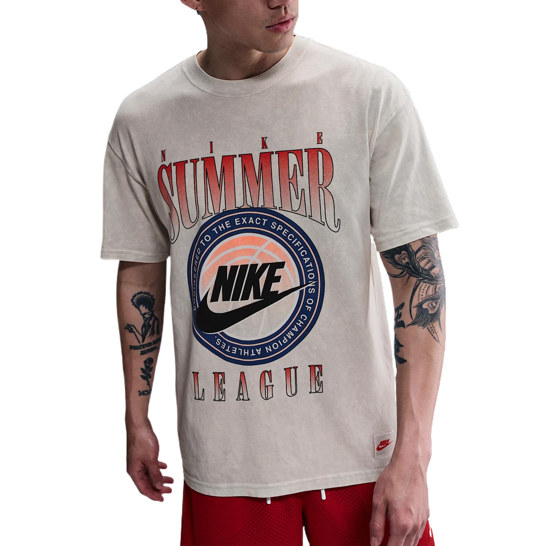 Мужская футболка для баскетбола Max90 Nike, хаки — фото 2