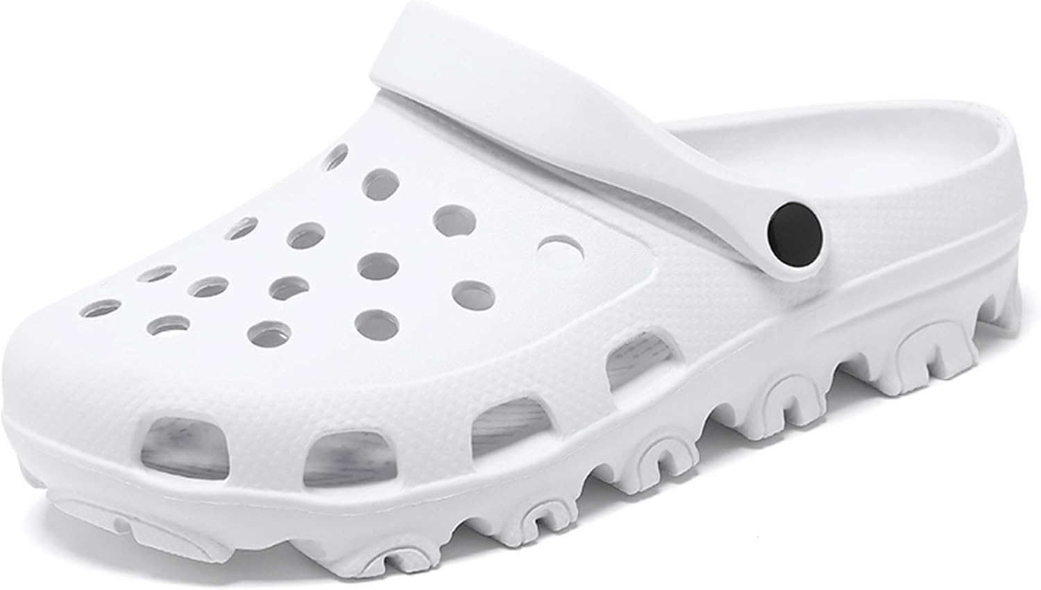 

Мужские повседневные садовые туфли с поддержкой свода стопы, сабо, сандалии с вырезами, быстро сохнущие пляжные туфли, домашние и тапочки для душа, регулируемые, можно носить двумя способами Generic, белый