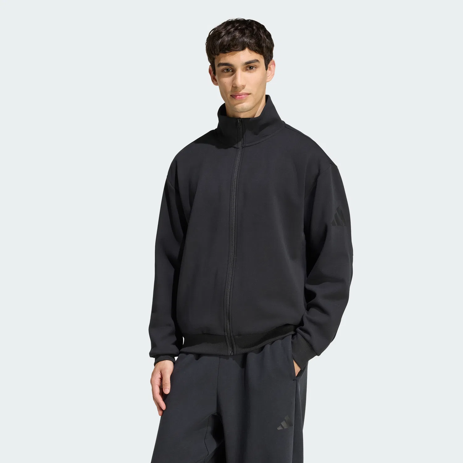 Мужская спортивная куртка Soft Luxe Track Top чёрная от Adidas