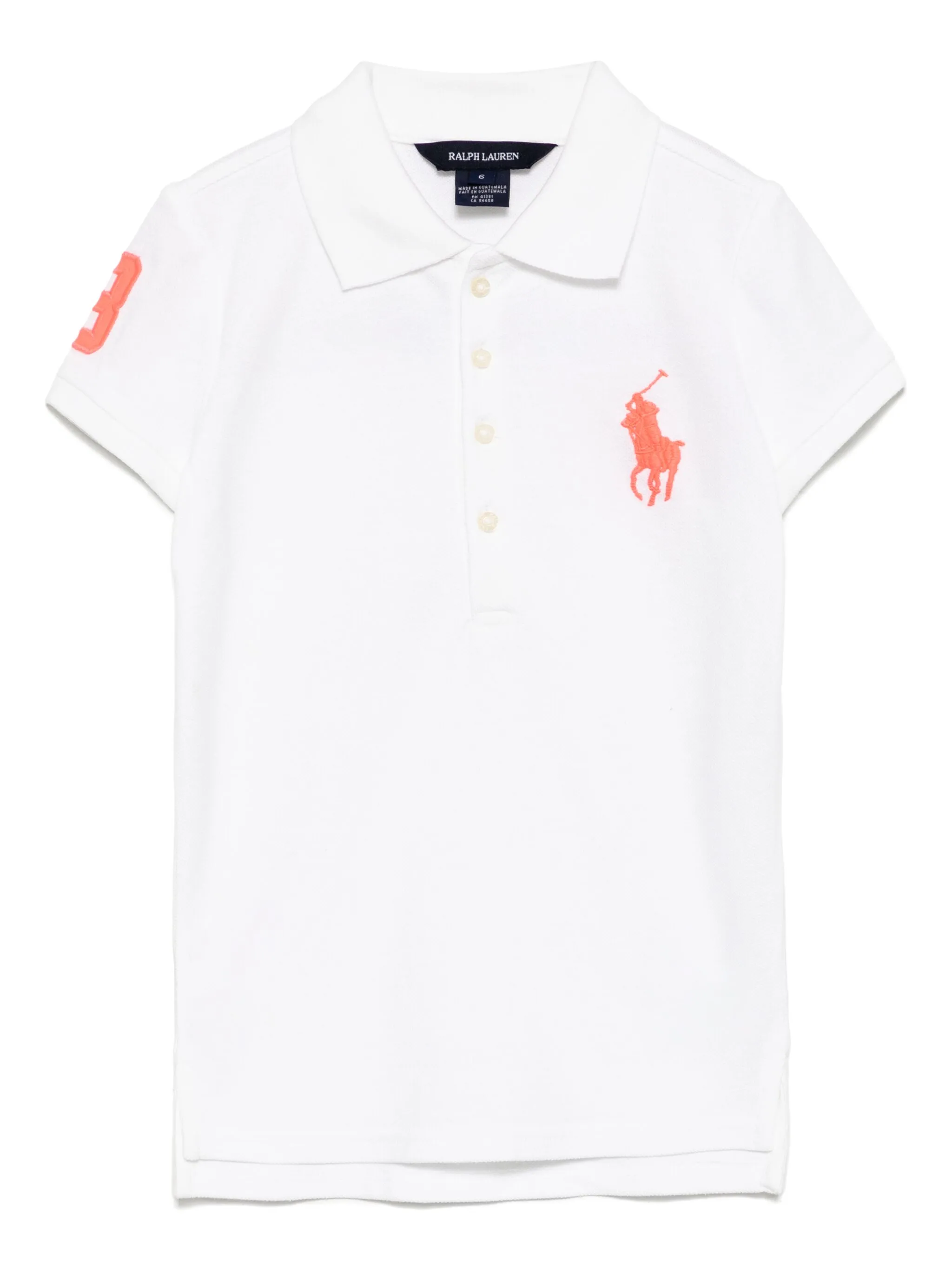 

Рубашка поло с вышитым логотипом Polo Ralph Lauren Kids, белый
