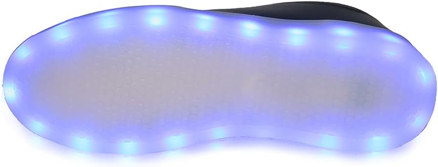 Унисекс-кроссовки YuanRoad с подсветкой LED и USB-зарядкой, светящиеся светодиодные кроссовки, черный — фото 3