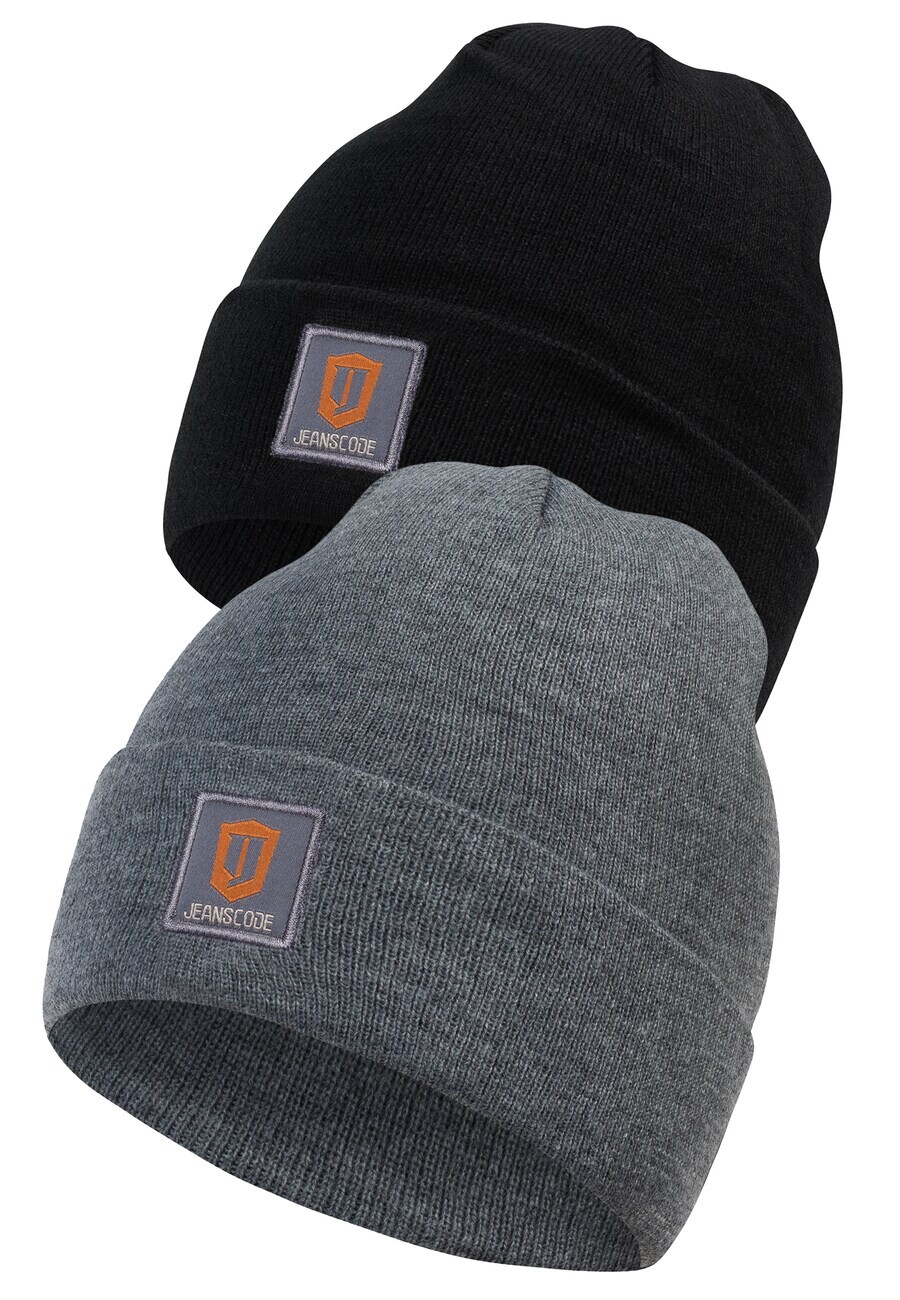 

Шапка INDICODE JEANS Beanie Vulcano, пятнистый серый/черный