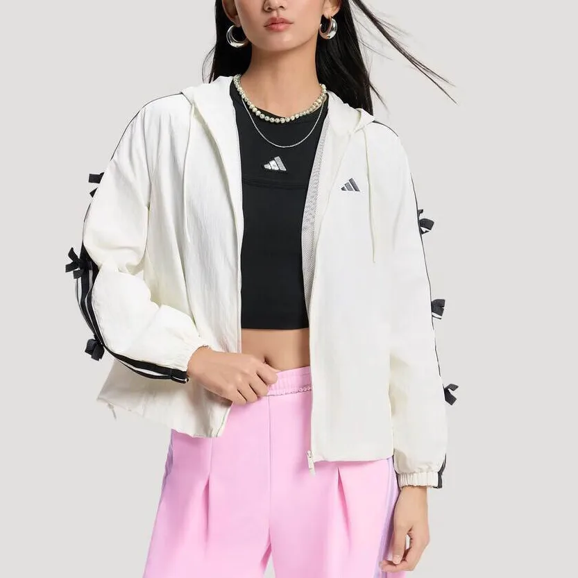 Adidas Куртка Women's White Hooded Moderate Others — фото 4
