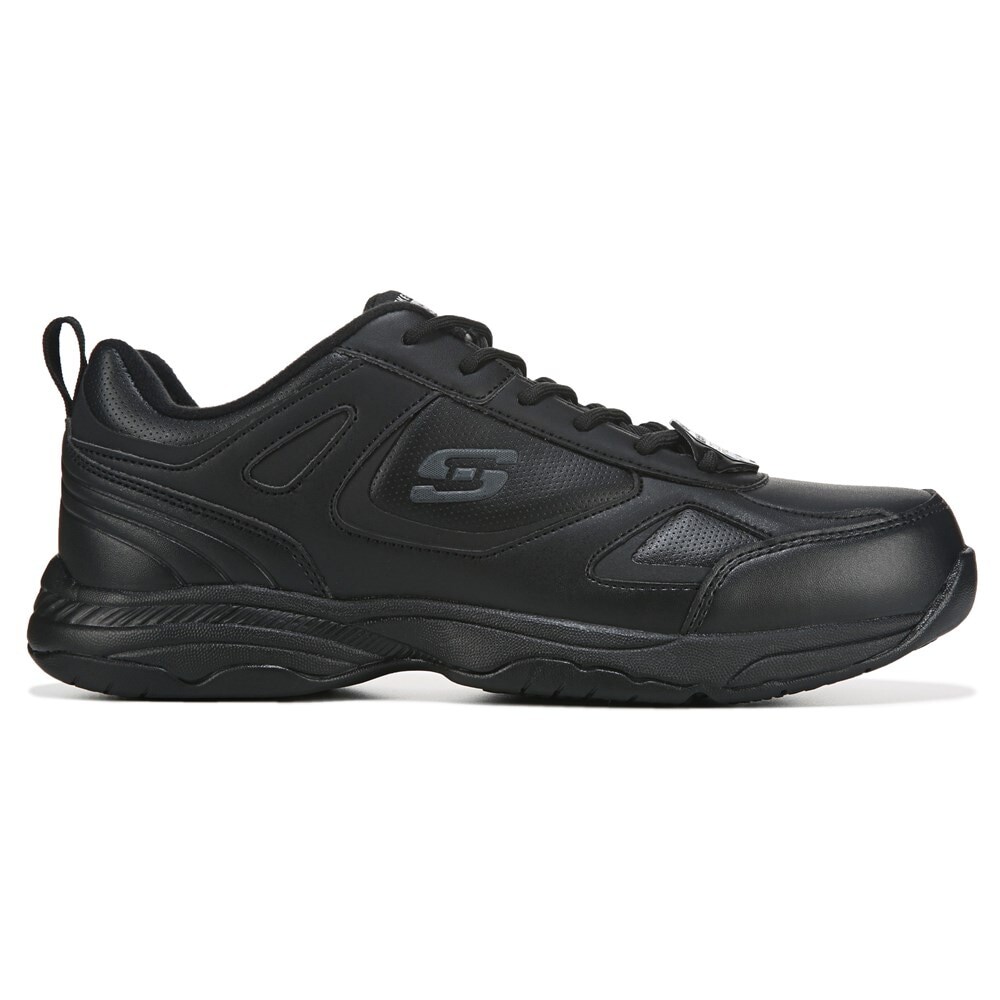 Мужские нескользящие рабочие кроссовки Dighton среднего/широкого размера Skechers Work, черный — фото 2