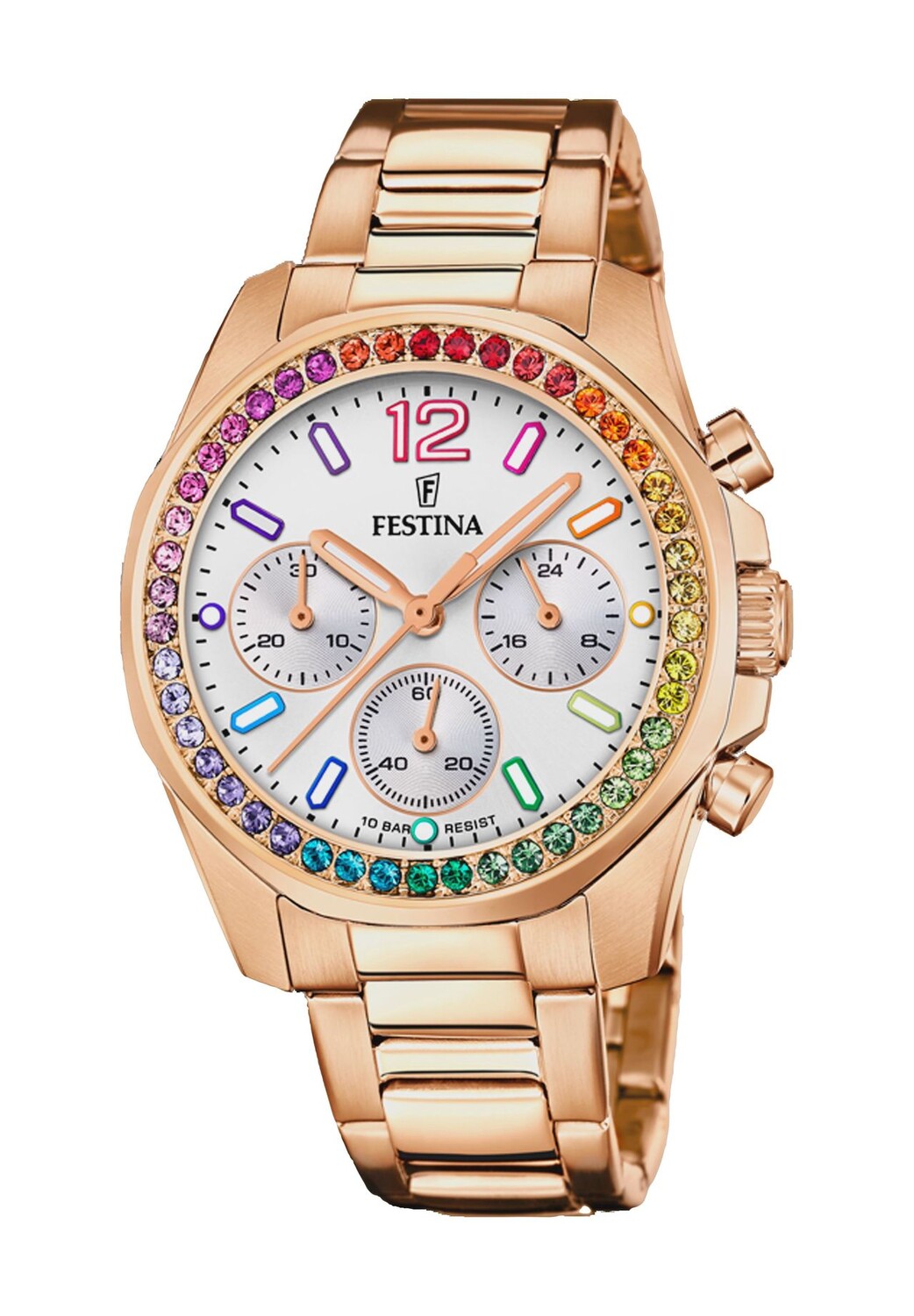 

Женский хронограф FESTINA, цвет Roségold