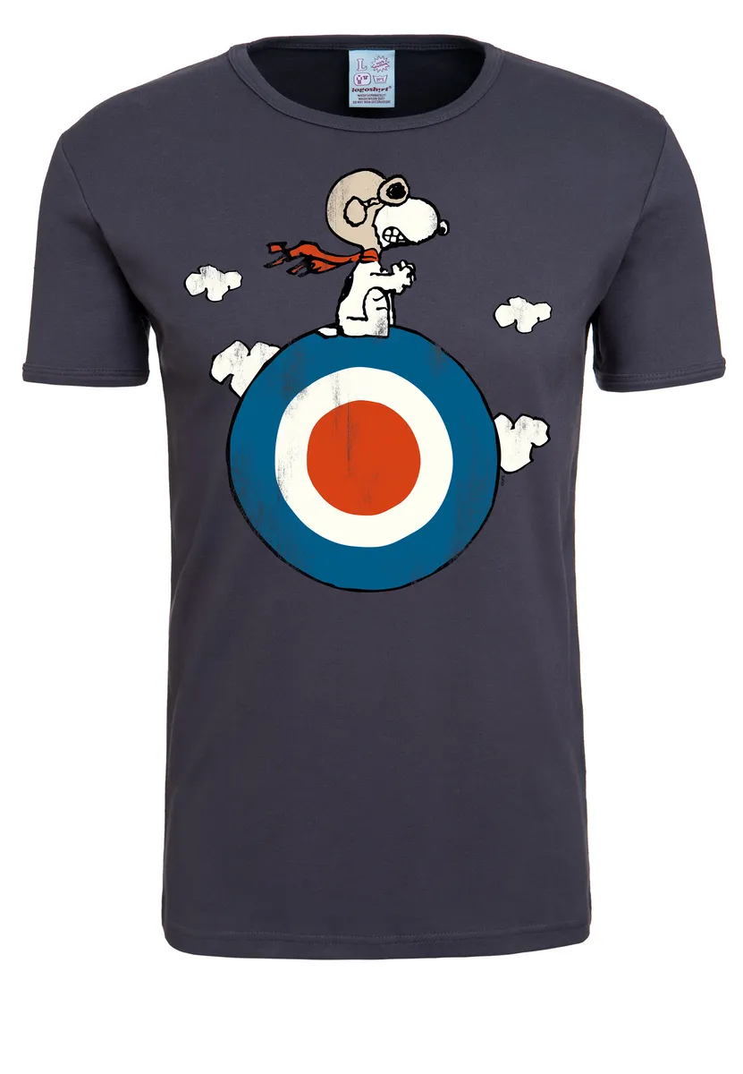 

Футболка Logoshirt "Peanuts - Snoopy Pilot", с лицензионным принтом, серый