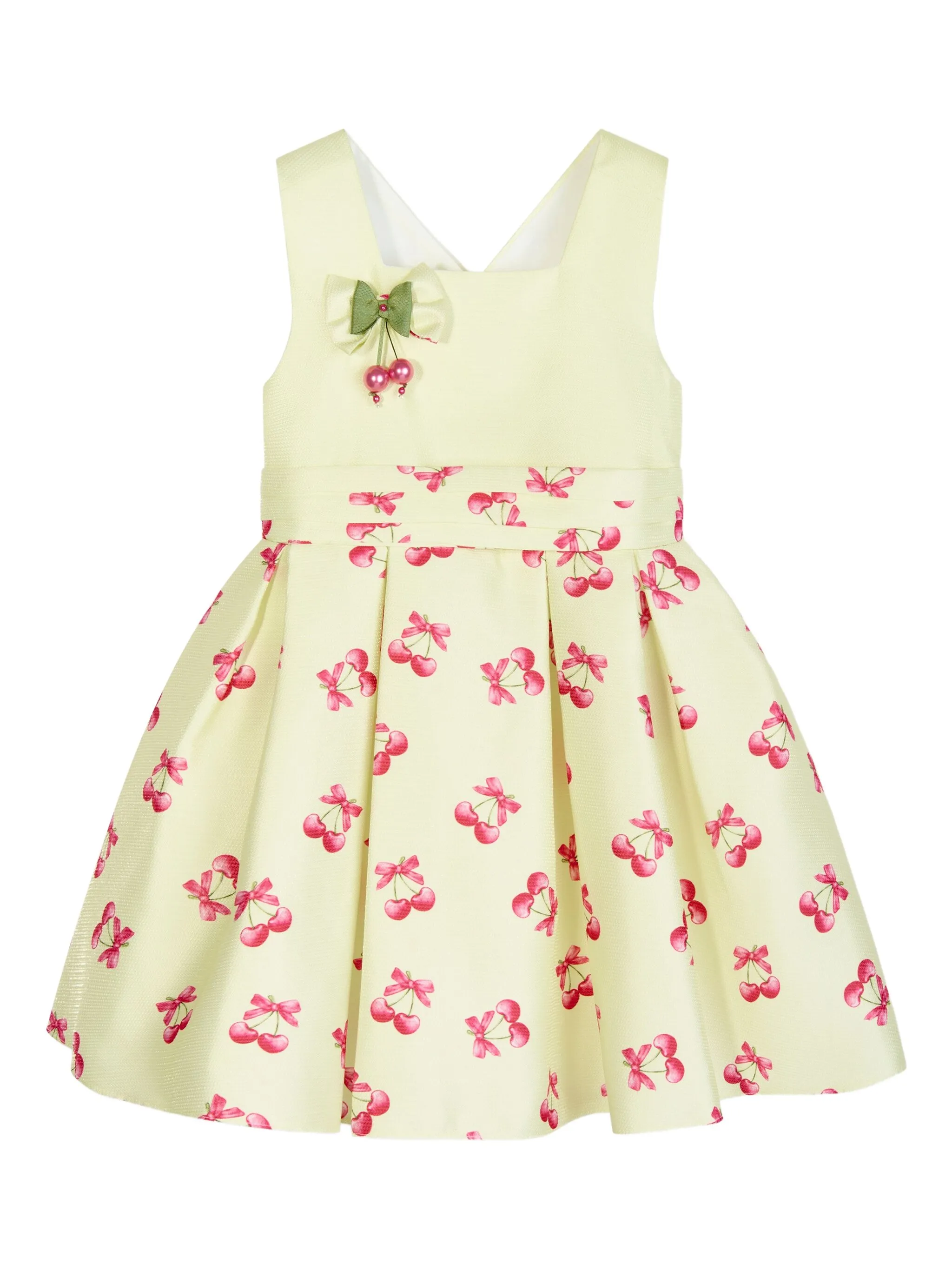 

Платье с бантом и принтом Dress & Fleur, желтый