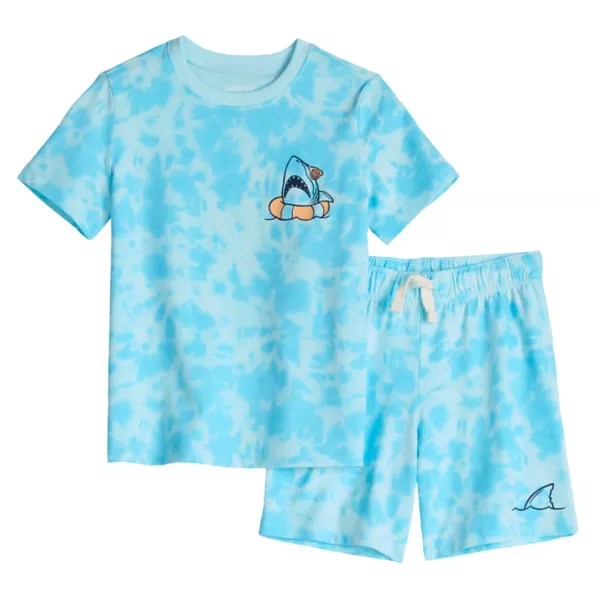 

Мальчики 4-8 лет комплект из 2 предметов: футболка и шорты Jumping Beans, цвет blue tie dye