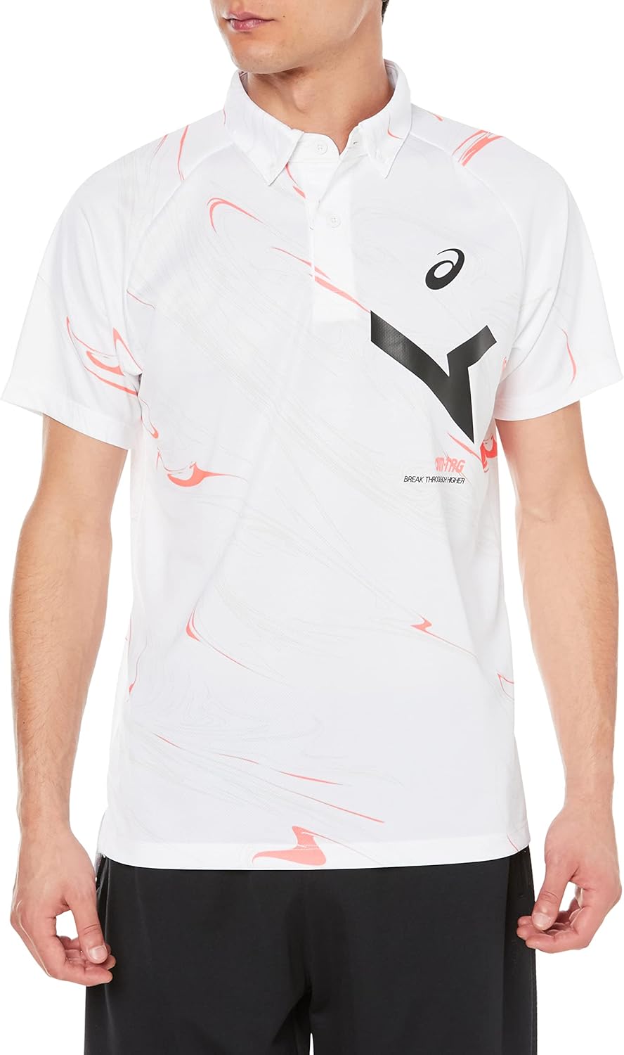 

Мужская тренировочная футболка-поло ASICS AIM DRY GRAPHIC 2031E001, белый